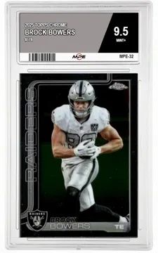 2025 TOPPS CHROME #178 BROCK BOWERS MPE 9.5 MINT+ — graded card up for auction