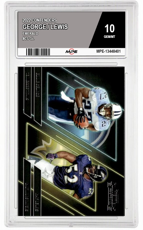 2022 CONTENDERS Emerald #CS-GL GEORGE / LEWIS MPE 10 GEM/MT — graded card auctioned from the MPE vault