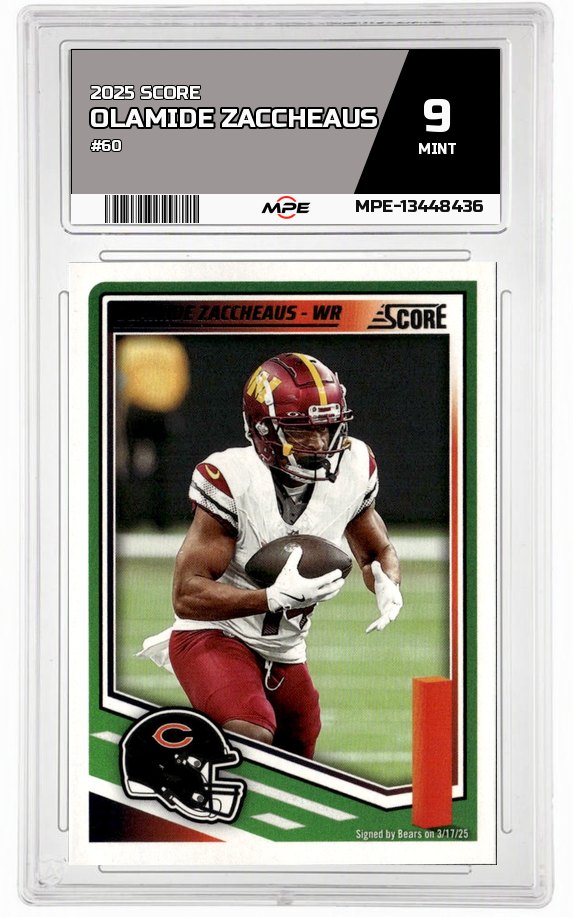 2025 SCORE #60 OLAMIDE ZACCHEAUS MPE 9 MINT — graded card auctioned from the MPE vault