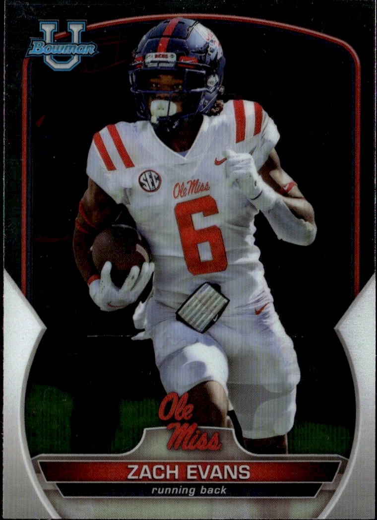 2022 Bowman Chrome University Zach Evans graded slab