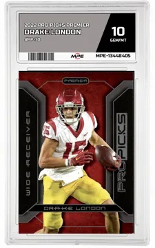 2022 PRO PICKS PREMIER #PP-30 DRAKE LONDON MPE 10 GEM/MT — graded card up for auction
