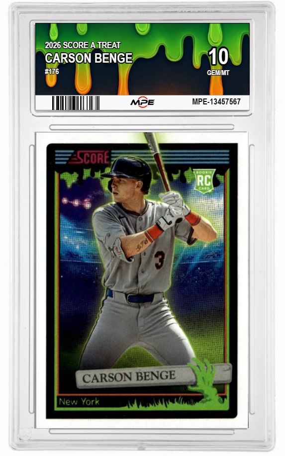 2026 SCORE A TREAT #176 CARSON BENGE MPE 10 GEM/MT — graded card auctioned from the MPE vault