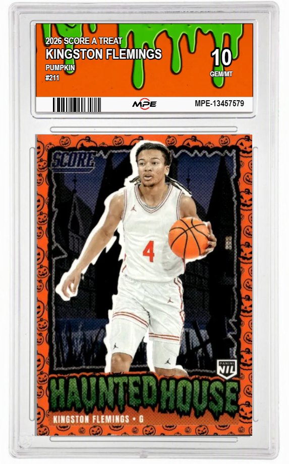 2026 SCORE A TREAT PUMPKIN #211 KINGSTON FLEMINGS MPE 10 GEM/MT — graded card auctioned from the MPE vault