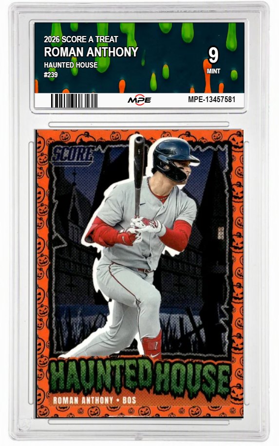2026 SCORE A TREAT HAUNTED HOUSE #239 ROMAN ANTHONY MPE 9 MINT — graded card auctioned from the MPE vault