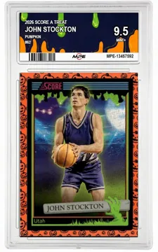 2026 SCORE A TREAT PUMPKIN #62 JOHN STOCKTON MPE 9.5 MINT+ — graded card up for auction