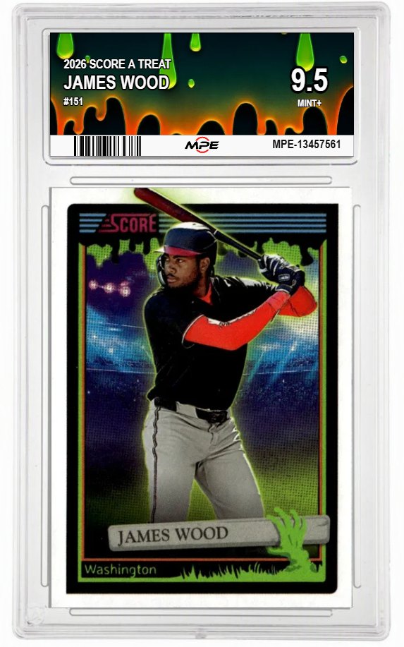 2026 SCORE A TREAT #151 JAMES WOOD MPE 9.5 MINT+ — graded card auctioned from the MPE vault