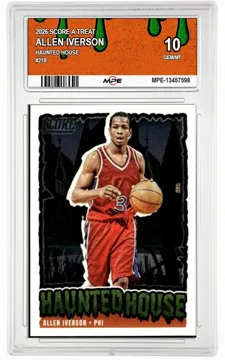 2026 SCORE A TREAT HAUNTED HOUSE #218 ALLEN IVERSON MPE 10 GEM/MT — graded card up for auction