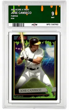 2026 SCORE A TREAT PUMPKIN #184 JOSE CANSECO MPE 9 MINT — graded card up for auction