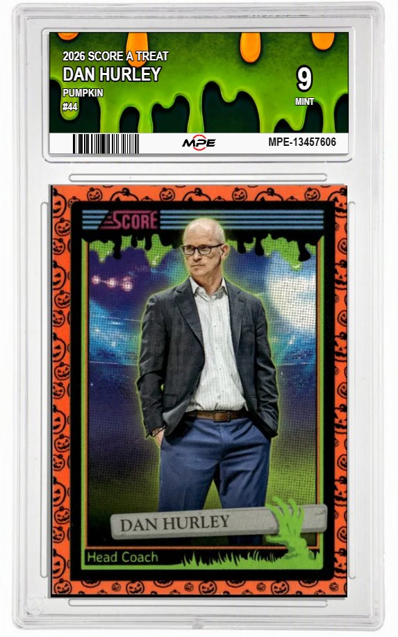 2026 SCORE A TREAT PUMPKIN #44 DAN HURLEY MPE 9 MINT — graded card auctioned from the MPE vault