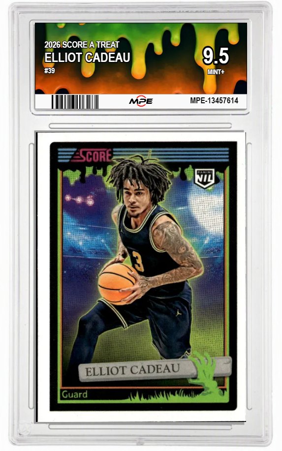 2026 SCORE A TREAT #39 ELLIOT CADEAU MPE 9.5 MINT+ — graded card auctioned from the MPE vault