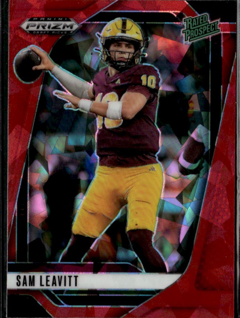 2025 Prizm Draft Picks Sam Leavitt graded slab