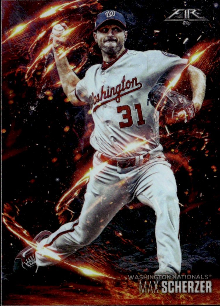 2018 TOPPS FIRE MAX SCHERZER graded slab