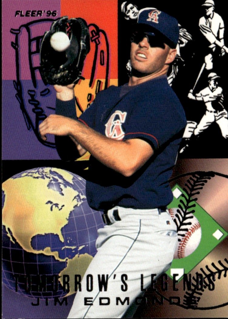1996 FLEER JIM EDMONDS graded slab