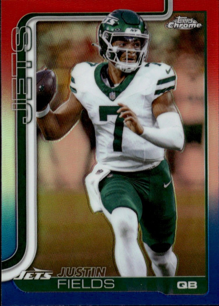 2025 Topps Chrome Justin Fields graded slab