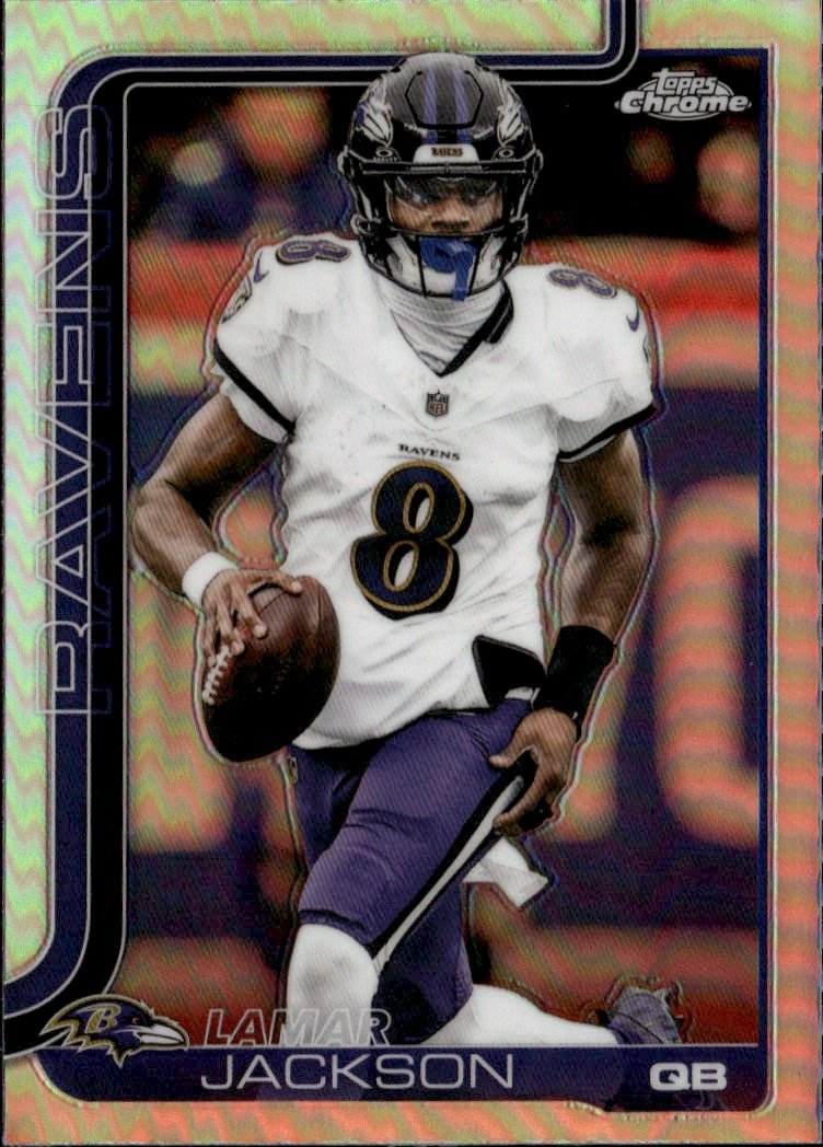 2025 Topps Chrome Lamar Jackson graded slab