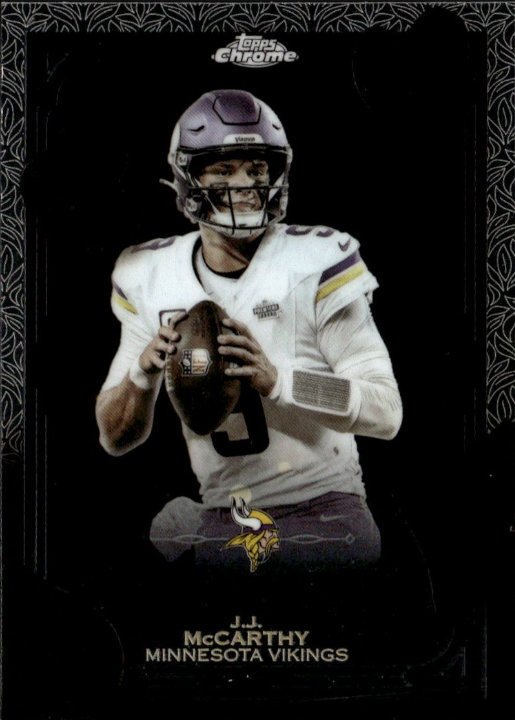 2024 Topps Chrome J.J. McCarthy graded slab