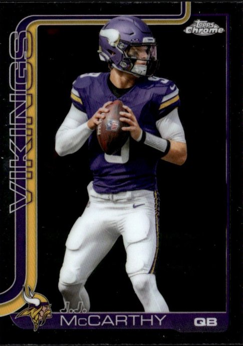 2025 Topps Chrome J.J. McCarthy graded slab