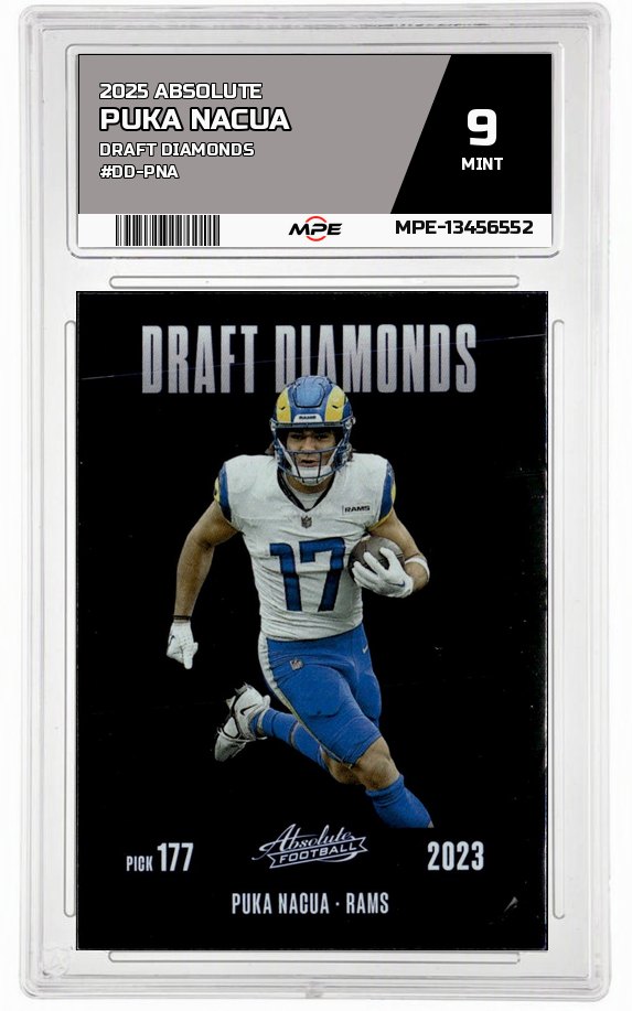 2025 ABSOLUTE Draft Diamonds #DD-PNA PUKA NACUA MPE 9 MINT — graded card auctioned from the MPE vault