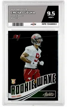 2025 ABSOLUTE Rookie Wave #RW-EEA EMEKA EGBUKA MPE 9.5 MINT+ — graded card up for auction