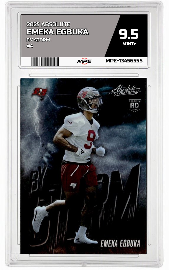 2025 ABSOLUTE BY STORM #4 EMEKA EGBUKA MPE 9.5 MINT+ — graded card auctioned from the MPE vault