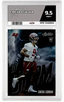 2025 ABSOLUTE BY STORM #4 EMEKA EGBUKA MPE 9.5 MINT+ — graded card up for auction