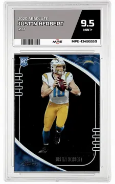 2020 ABSOLUTE #167 JUSTIN HERBERT MPE 9.5 MINT+ — graded card up for auction