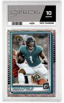 2025 OPTIC Wave /300 #106 TRAVIS ETIENNE JR. MPE 10 GEM/MT — graded card up for auction