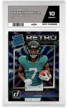 2024 DONRUSS RATED ROOKIES RETRO #17 BRIAN THOMAS JR. MPE 10 GEM/MT — graded card up for auction