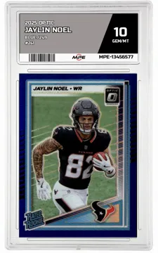 2025 OPTIC BLUE /249 #241 JAYLIN NOEL MPE 10 GEM/MT — graded card up for auction