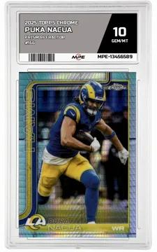 2025 TOPPS CHROME PRISM REFRACTOR #166 PUKA NACUA MPE 10 GEM/MT — graded card up for auction
