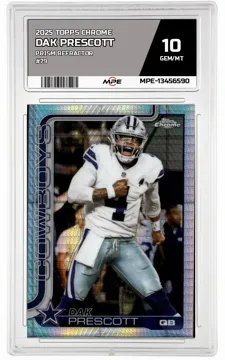 2025 TOPPS CHROME PRISM REFRACTOR #79 DAK PRESCOTT MPE 10 GEM/MT — graded card up for auction