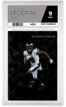 2021 SELECT TURBOCHARGED #TUR-11 DEVONTA SMITH MPE 9 MINT — graded card up for auction