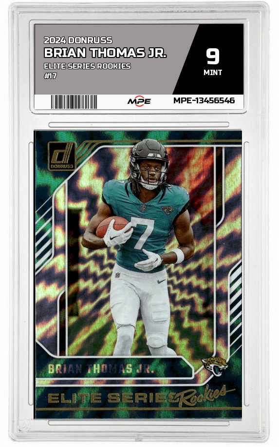 2024 DONRUSS ELITE SERIES ROOKIES #17 BRIAN THOMAS JR. MPE 9 MINT — graded card auctioned from the MPE vault