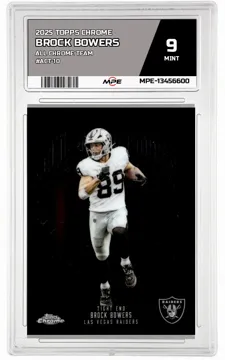 2025 TOPPS CHROME All Chrome Team #ACT-10 BROCK BOWERS MPE 9 MINT — graded card up for auction