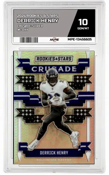 2024 ROOKIES & STARS CRUSADE-SILVER #C-DHY DERRICK HENRY MPE 10 GEM/MT — graded card up for auction