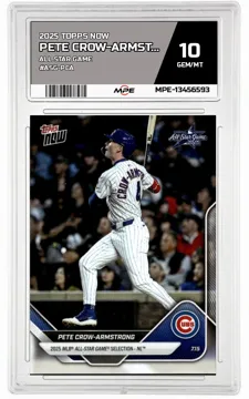 2025 TOPPS NOW ALL STAR GAME #ASG-PCA PETE CROW-ARMSTRONG MPE 10 GEM/MT — graded card up for auction
