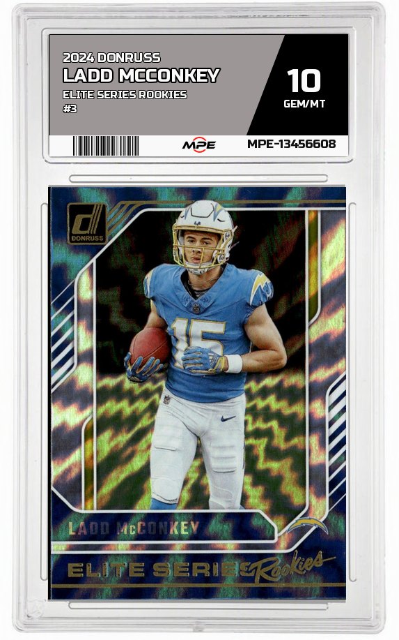 2024 DONRUSS ELITE SERIES ROOKIES #3 LADD MCCONKEY MPE 10 GEM/MT — graded card auctioned from the MPE vault