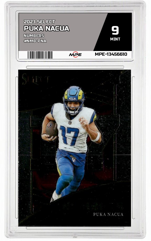 2023 SELECT NUMBERS #NMB-PNA PUKA NACUA MPE 9 MINT — graded card auctioned from the MPE vault