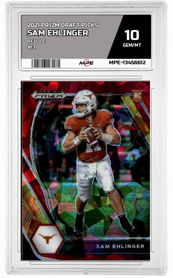 2021 PRIZM DRAFT PICKS Red Ice #131 SAM EHLINGER MPE 10 GEM/MT — graded card auctioned from the MPE vault