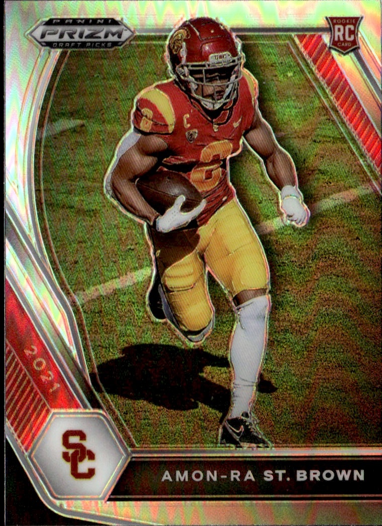 2021 Prizm Draft Picks Amon-Ra St. Brown graded slab