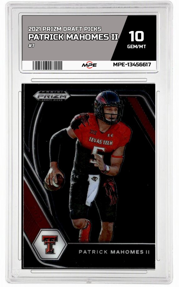 2021 PRIZM DRAFT PICKS #7 PATRICK MAHOMES II MPE 10 GEM/MT — graded card auctioned from the MPE vault