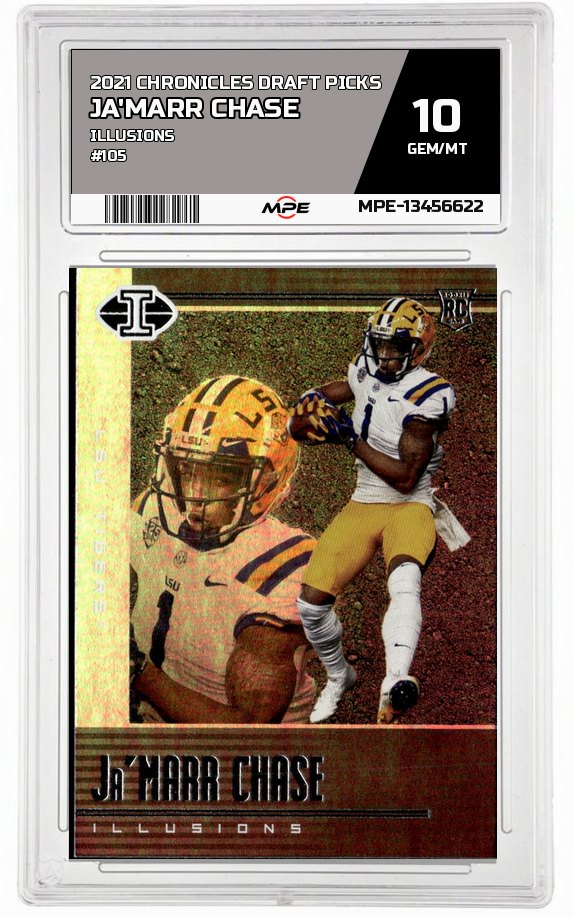 2021 CHRONICLES DRAFT PICKS ILLUSIONS #105 JA'MARR CHASE MPE 10 GEM/MT — graded card auctioned from the MPE vault