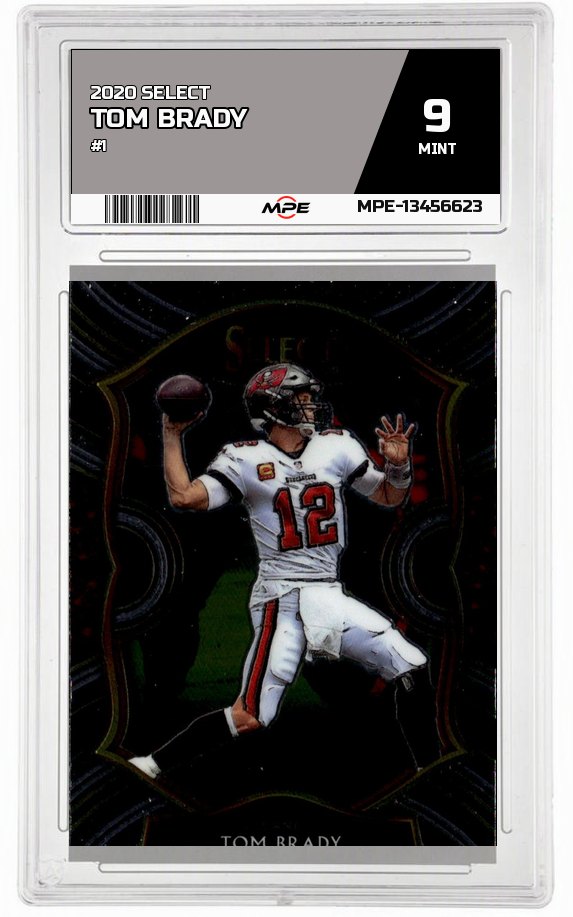 2020 SELECT #1 TOM BRADY MPE 9 MINT — graded card auctioned from the MPE vault