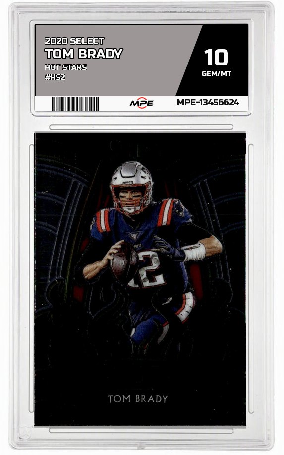 2020 SELECT HOT STARS #HS2 TOM BRADY MPE 10 GEM/MT — graded card auctioned from the MPE vault