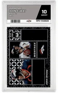 2020 MOSAIC MONTAGE #M10 JOHN ELWAY MPE 10 GEM/MT — graded card up for auction