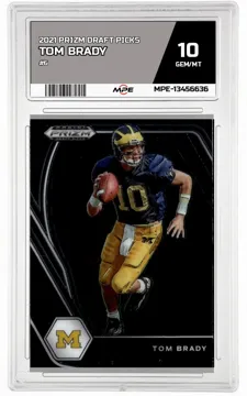 2021 PRIZM DRAFT PICKS #6 TOM BRADY MPE 10 GEM/MT — graded card up for auction
