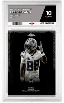 2025 TOPPS CHROME FORTUNE 15 #F15-9 CEEDEE LAMB MPE 10 GEM/MT — graded card up for auction