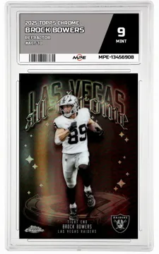 2025 TOPPS CHROME REFRACTOR #ACT-10 BROCK BOWERS MPE 9 MINT — graded card up for auction