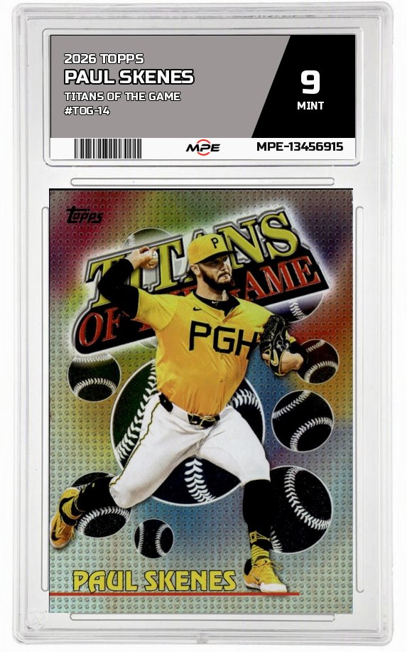 2026 TOPPS TITANS OF THE GAME #TOG-14 PAUL SKENES MPE 9 MINT — graded card auctioned from the MPE vault
