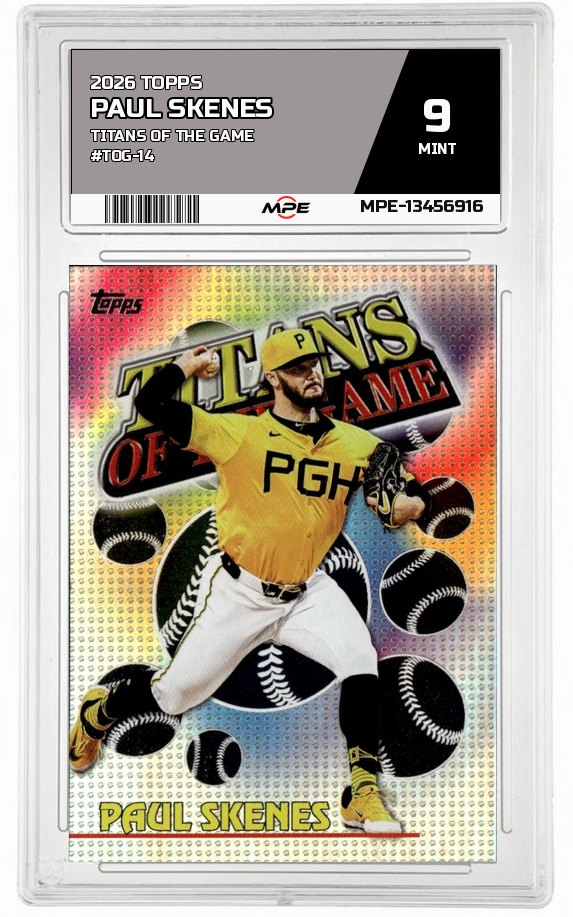 2026 TOPPS TITANS OF THE GAME #TOG-14 PAUL SKENES MPE 9 MINT — graded card auctioned from the MPE vault